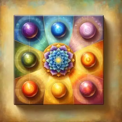 Colorful array of seven chakra stones, each symbolizing a different energy center, set against a harmonious background for an article on chakra stone meanings.